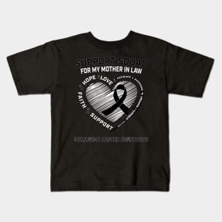 Skin Cancer Mother In Law Melanoma Awareness Support Squad Kids T-Shirt